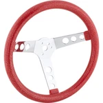 Speedway 13 Inch Red Metalflake 60S Style Steering Wheel, 3-1/2 Dish. Fixed Price $63.99.