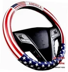 Dotesy Leather Auto Steering Wheel Cover, Fashion Flag Style Car. Fixed Price $33.53.