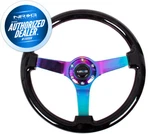 New Nrg Wood Grain Steering Wheel 3" Deep Black Center Neochrome RST-036BK-MC. Fixed Price $179.00.