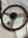 Jaguar XJ6 XJ12 1974 Onwards Wood Steering Wheel 14 Inch Flat Polished Spokes. Fixed Price $251.29.