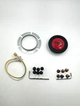 Momo Horn Kit Wires Ground Ring Titanium Screws Set & Metal Red. Fixed Price $50.00.