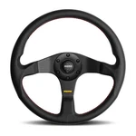 Momo Motorsport Tuner Street Steering Wheel Black Leather/red, 350MM - TUN35BK0B. Fixed Price $259.00.