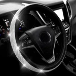 New Diamond Leather Steering Wheel Cover With Bling Crystal Rhinestones,. Fixed Price $17.44.