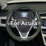 15" 2PCS Segmented Steering Wheel Cover Nappa Leather For Acura Greensilver. Fixed Price $23.99.