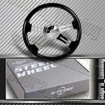 W-power 457MM 18-INCH 5-HOLE Steering Wheel +horn Chrome 4-SPOKE Black Wood Grip. Fixed Price $148.99.