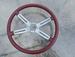 Oldsmobile 1970-1977 Starfire Cutlass Red 4 Spoke Sport Steering Wheel 9758389. Fixed Price $145.00.