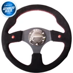 New Nrg Sport Steering Wheel Dual Button Black Suede 320MM Red Stitch RST-007S. Fixed Price $147.40.