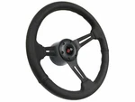 1969-94 Chevy Vsw S6 Black Leather Steering Wheel Kit, Cross Flags Emblem. Fixed Price $278.99.