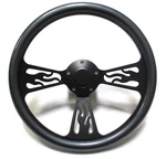 Billet Aluminum Carbon Fiber Flame Steering Wheel Set Ezgo Polaris Gem Par. Fixed Price $172.99.