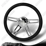 W-power 18-INCH Black Leather Grip 5-HOLE Chrome 4-SPOKE 2" Deep Steering Wheel. Fixed Price $139.99.