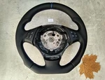 05-15 Bmw E90 E91 E84 New Nappa Leather Ergonomic Inlays Flat Botom Blue Carbon. Fixed Price $399.00.