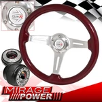 Hub For 89-98 Maxima + Red Wood Deep Dish Steering Wheel Black Quick Release. Fixed Price $89.99.