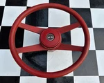 1976 Chevrolet Corvette Steering Wheel & Horn Cap Red Color. Fixed Price $300.00.