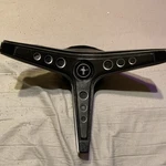 1969 Mustang Mach Rim Blow 3 Spoke Steering Wheel Center Pad & Insert Black. Fixed Price $225.00.