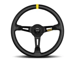 Momo R1908/35L Racing 350MM Black Leather Steering Wheel. Fixed Price $269.95.