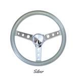 13.5" Mooneyes 3-SPOKE Chrome Steering Wheel Silver Flake Vinyl Grip GS250CMSL. Fixed Price $159.99.