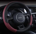 Follicomfy Automotive Leather Steering Wheel Cover Anti Slip Wrap Burgendy. Fixed Price $21.99.