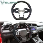 Fits 16-21 Civic Steering Wheel Carbon Fiber Perforated Leather W/ Red Stitch. Fixed Price $299.99.