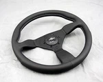 Personal Grinta Steering Wheel 350MM Black Leather Grey Stitching Spokes. Fixed Price $545.74.