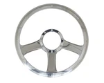 Billet Specialties 30976 - Half Wrap Steering Wheel Anthem 14". Fixed Price $251.95.