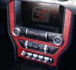 2015-2022 Mustang Red Carbon Fiber Stereo Bezel Trim Accent Decal Cover Wrap. Fixed Price $17.99.