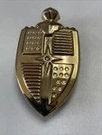 Nos 1949 50 Lincoln Cosmopolitan Deluxe Gold Hubcap Ornament Y9. Fixed Price $44.95.