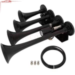 Raging Sound Black 4TRUMPETS Solenoid Air Horn 12V 135DB Kit Fits Suv Truck Car. Fixed Price $49.39.