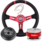 Red Pvc Steering Wheel+short Hub Adapter+quick Release For 96-00 Honda Civic Ek. Fixed Price $99.99.