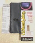 Wheelskins Dark Blue Leather Steering Cover Axx 14.5" 15.5" New Old Stock. Fixed Price $54.99.