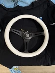 Steering Wheel Nrg Innovations ST-015BK-WT. Fixed Price $125.00.