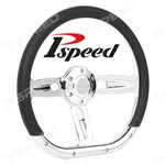For Car Truck D-shape 14" Chrome Spoke Steering Wheel 6-BOLT Black Leather Wrap. Fixed Price $135.77.