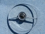 1952 Ford Crestline Sunliner Victoria Steering Wheel Horn. Fixed Price $300.00.