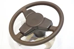 Porsche 924 944 Sports Steering Wheel With Elevated Hub Brown Leather 38MM M018. Fixed Price $1750.00.