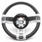 Oem Steering Wheel Ford Mustang Dark Gray Leather White Stitch DR33-3600-CD. Fixed Price $246.50.