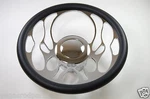 Chrome Aluminum Steering Wheel 14" Flaming Ididit Billet Grant Spec Flamed. Fixed Price $262.62.