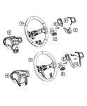 Genuine Mopar Steering Wheel Bezel Left 1VZ23XSAAA. Fixed Price $98.64.