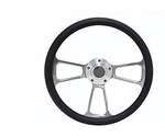 New World Motoring Billet Steering Wheel 14" Half Wrap Black Matte Vinyl Clas.... Fixed Price $140.87.