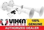 Loud Dual Trumpet Marine Grade Stainless Steel Air Horn 12V White VXH2112MAR-W. Fixed Price $103.97.