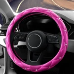 Yogurtck Cute Diamond Soft Leather Anti-slip Steering Wheel Cover With Bling .... Fixed Price $43.94.