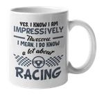 Awesome Know Lot About Racing Feat Race Car Steering Wheel Coffee & Tea Mug. Fixed Price $14.99.