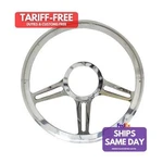 Billet Specialties 30973, One Polished Aluminum 14IN Speedway Steering Wheel Hal. Fixed Price $355.89.
