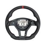 Leather Flat Steering Wheel For Mercedes-benz Amg W204 C63 Cla 2010-2014. Fixed Price $279.00.