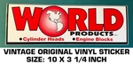 World Products Cylinder Heads Engine Blocks-vintage Original Vinyl Decal Sticker. Fixed Price $10.83.