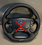 Mercedes Amg CLK63 W209 W211 W219 R230 Custom Flat Bottom Steering Wheel. Fixed Price $429.00.