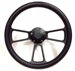 14" Carbon Fiber Black Muscle Steering Wheel W/ 69-94 Chevy Gm Billet Adapter. Fixed Price $176.87.