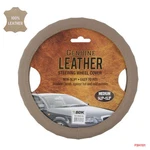 New Bdk Genuine Beige Leather Car Truck Steering Wheel Cover - Medium Size. Fixed Price $23.89.