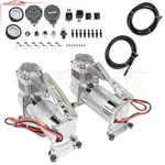12V 200PSI Silver Metal 2PCS Air Compressor Tank Kit Fits Train Suv Rv Horn. Fixed Price $229.70.