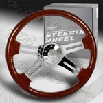 W-power 457MM Dark Wood Grip 5-HOLE Chrome 4-SPOKE 18-INCH Steering Wheel + Horn. Fixed Price $145.99.