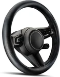 Universal Leather Steering Wheel Cover Fits Diverse Vehicles. Fixed Price $9.99.