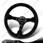 Nrg 350MM Premium Black Suede Grip Spoke 13.75" Steering Wheel RST-036MB-S-BK. Fixed Price $180.00.